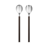 Bernadotte Stainless and Wood Salad Set