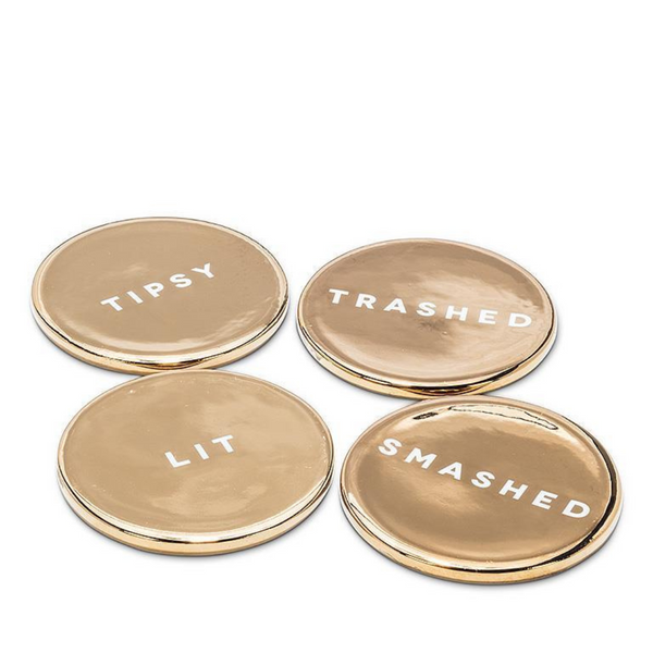 Drunk Expressions Coasters Set of 4.
