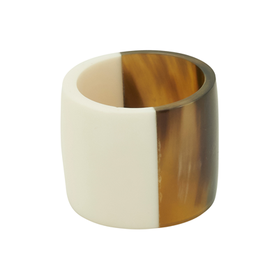 Brown Horn Napkin Ring Set of 4