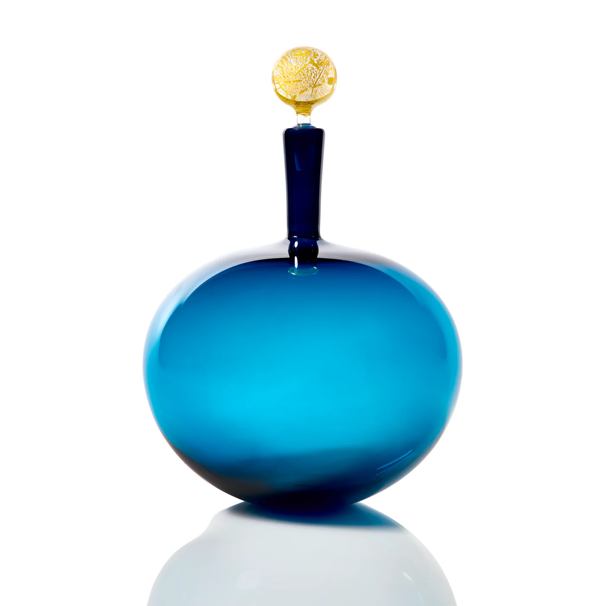 Carmella Decanters Steel Blue & Gold