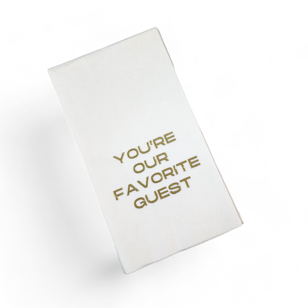 Guest Towel Pack- Gold - You're Our Favorite Guest