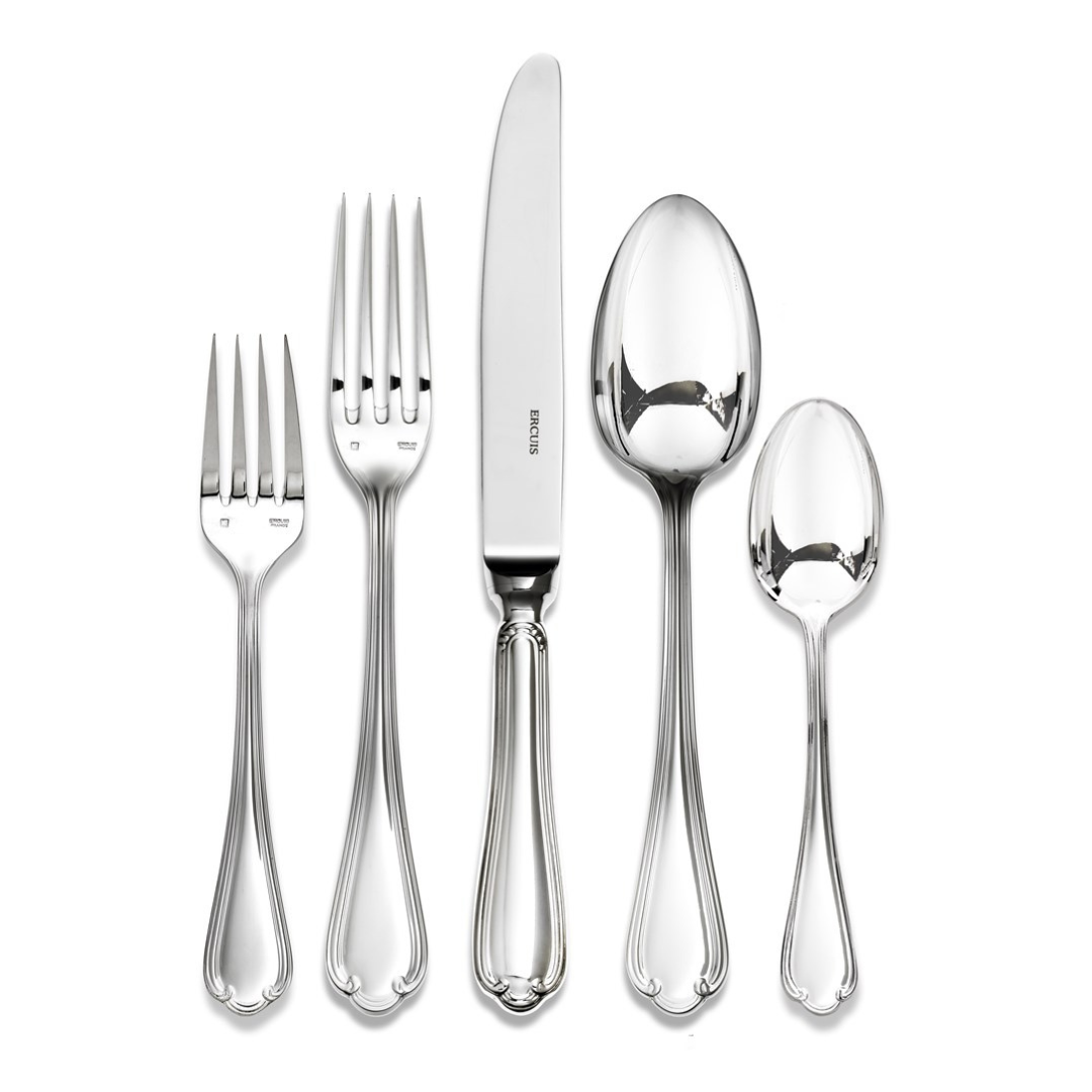 Ercuis Sully Stainless Steel Flatware 5 Piece Setting