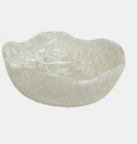 Resin Ripples Bowl White