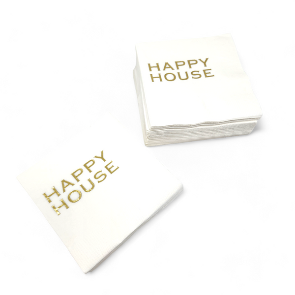 Cocktail Napkin Pack - Gold HAPPY HOUSE.
