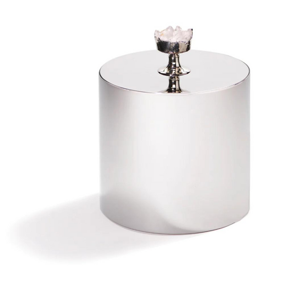 Hospitality Ice Bucket, Silver & Crystal.