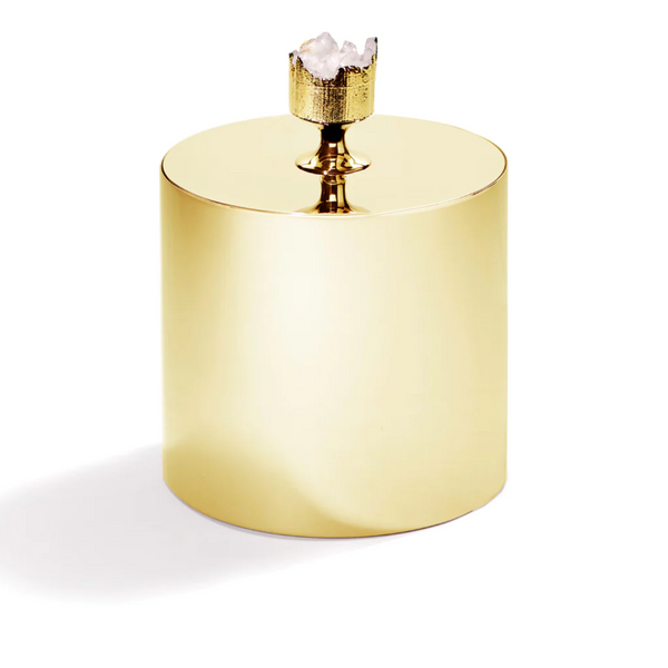 Hospitality Ice Bucket, Gold & Crystal.