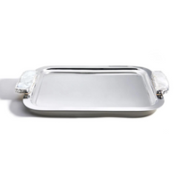 Hospitality Tray, Silver & Crystal.