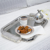 Hospitality Tray, Silver & Crystal.