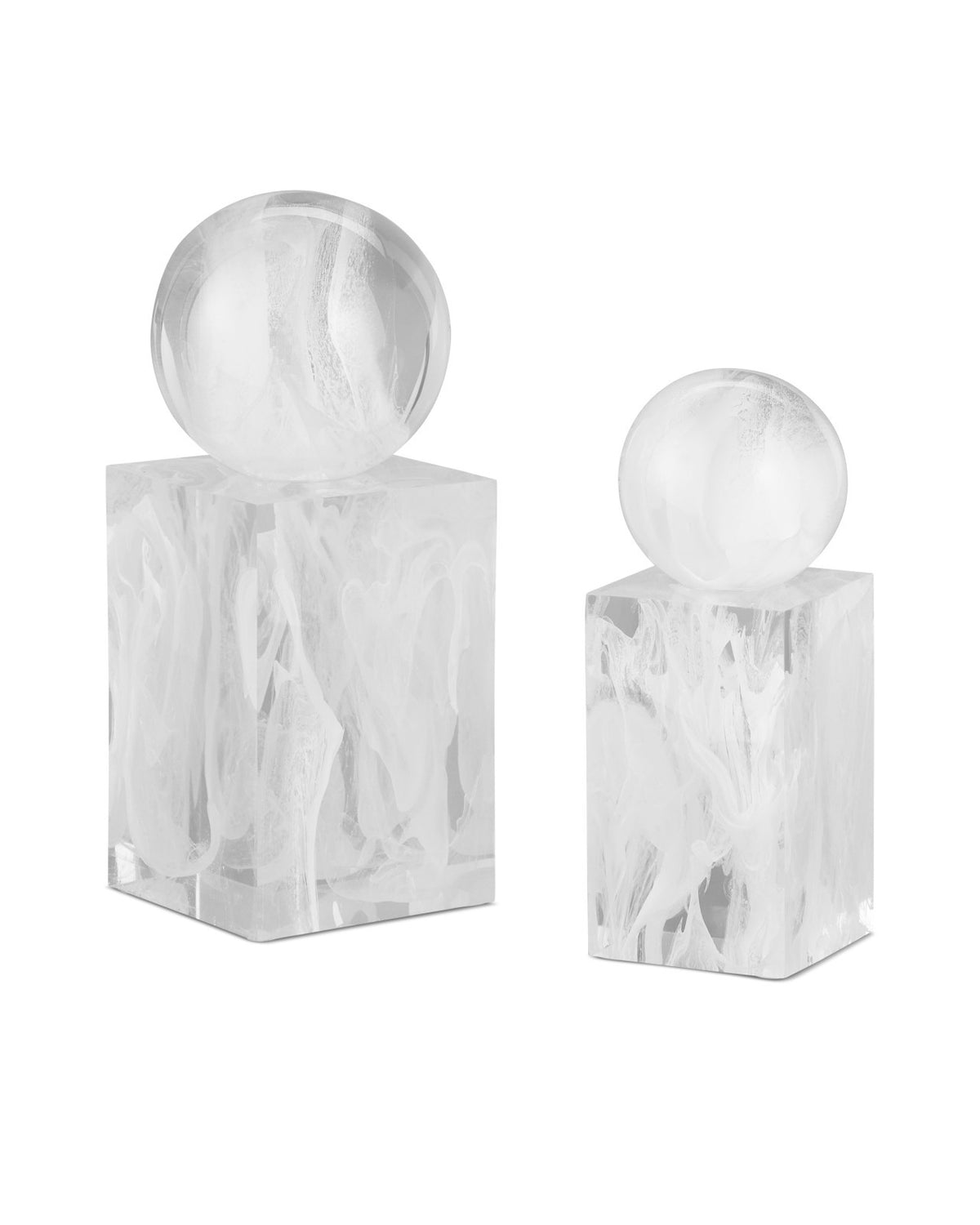 Glacier White Sculpture Set of 2