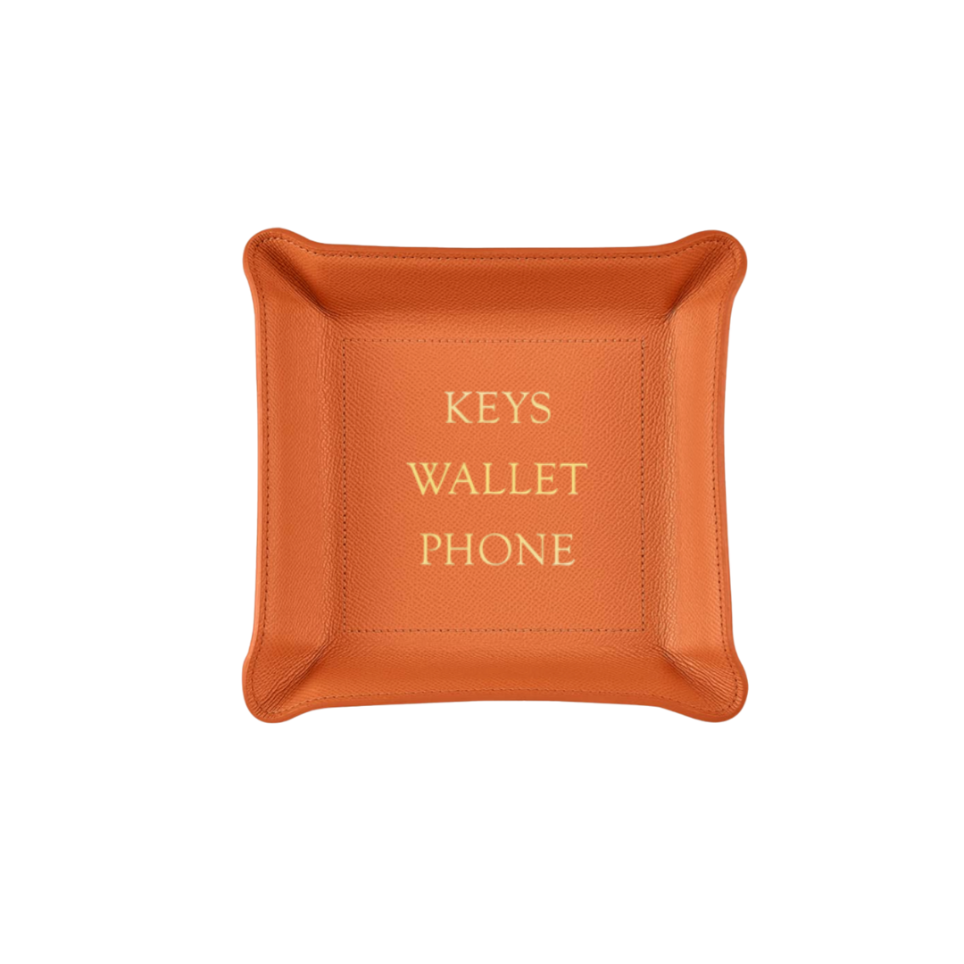 Leather Valet Tray - Keys Wallet Phone  -