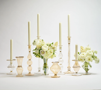 Champagne Rib Gold Detail Vases