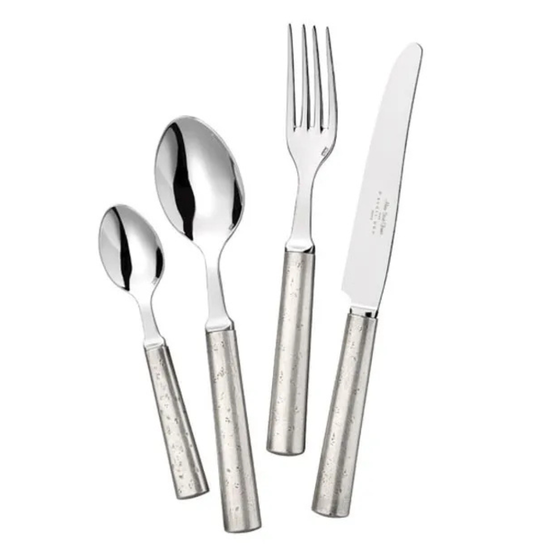 Granite Flatware 5 Piece Setting - Stainless Steel