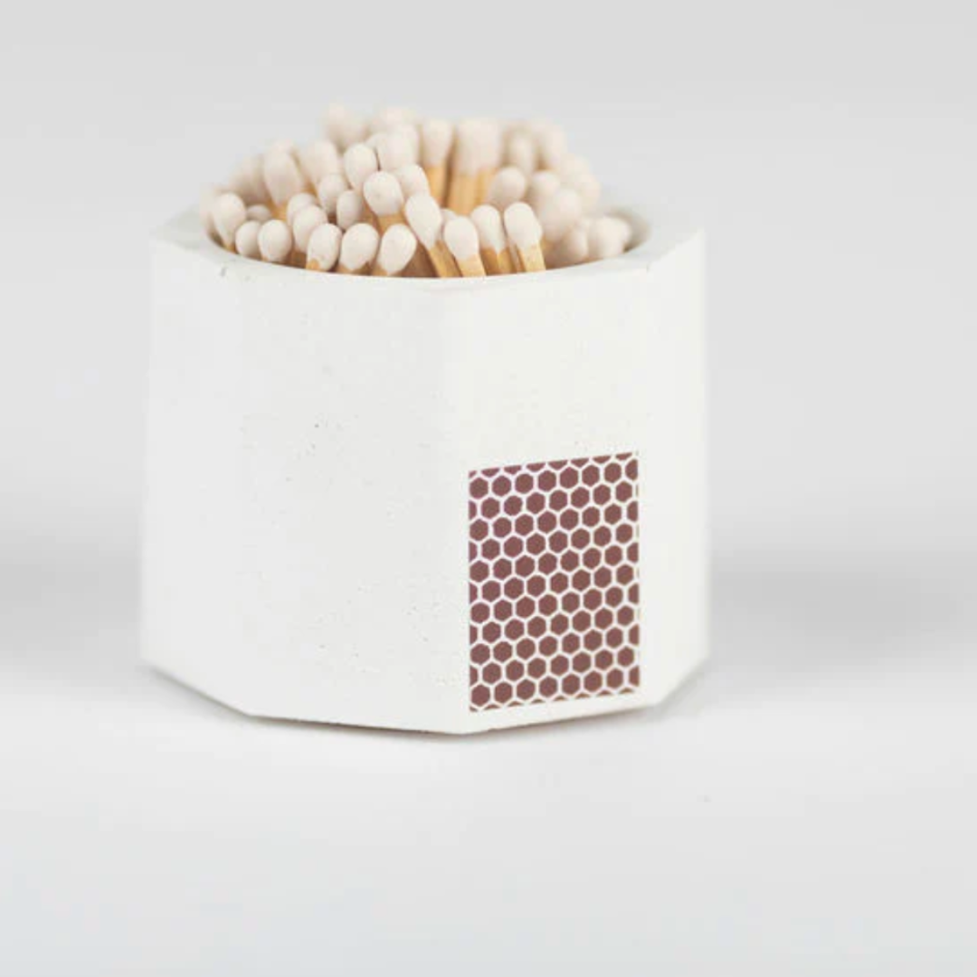 Match Holder with Colored Matches - White. 