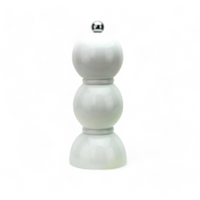 Mini Bobbin Salt & Pepper Shaker in white.