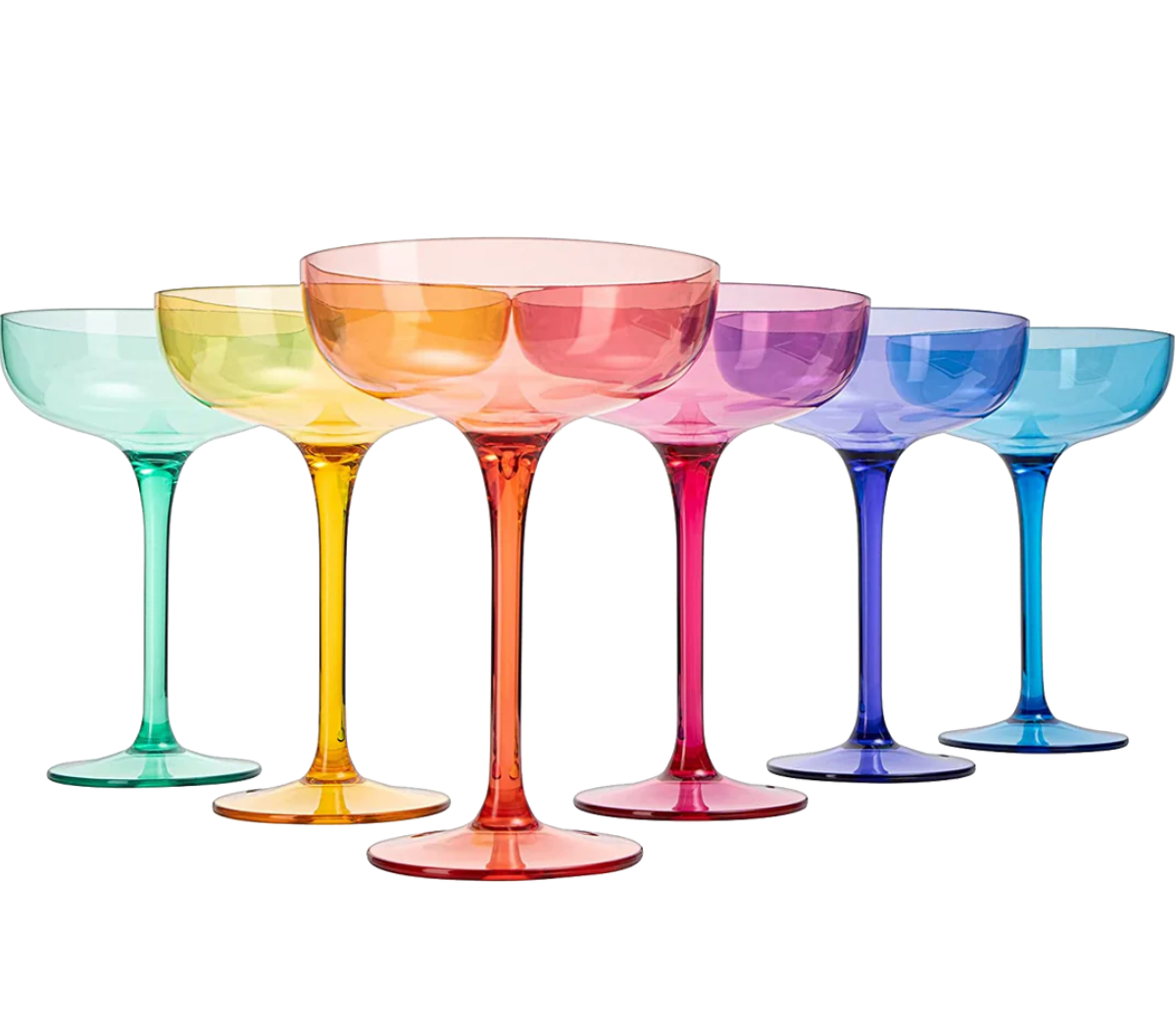Brighton Multi Color Acrylic Margarita Glass Set (6)