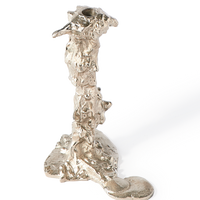 Drip Silver Candle Holder