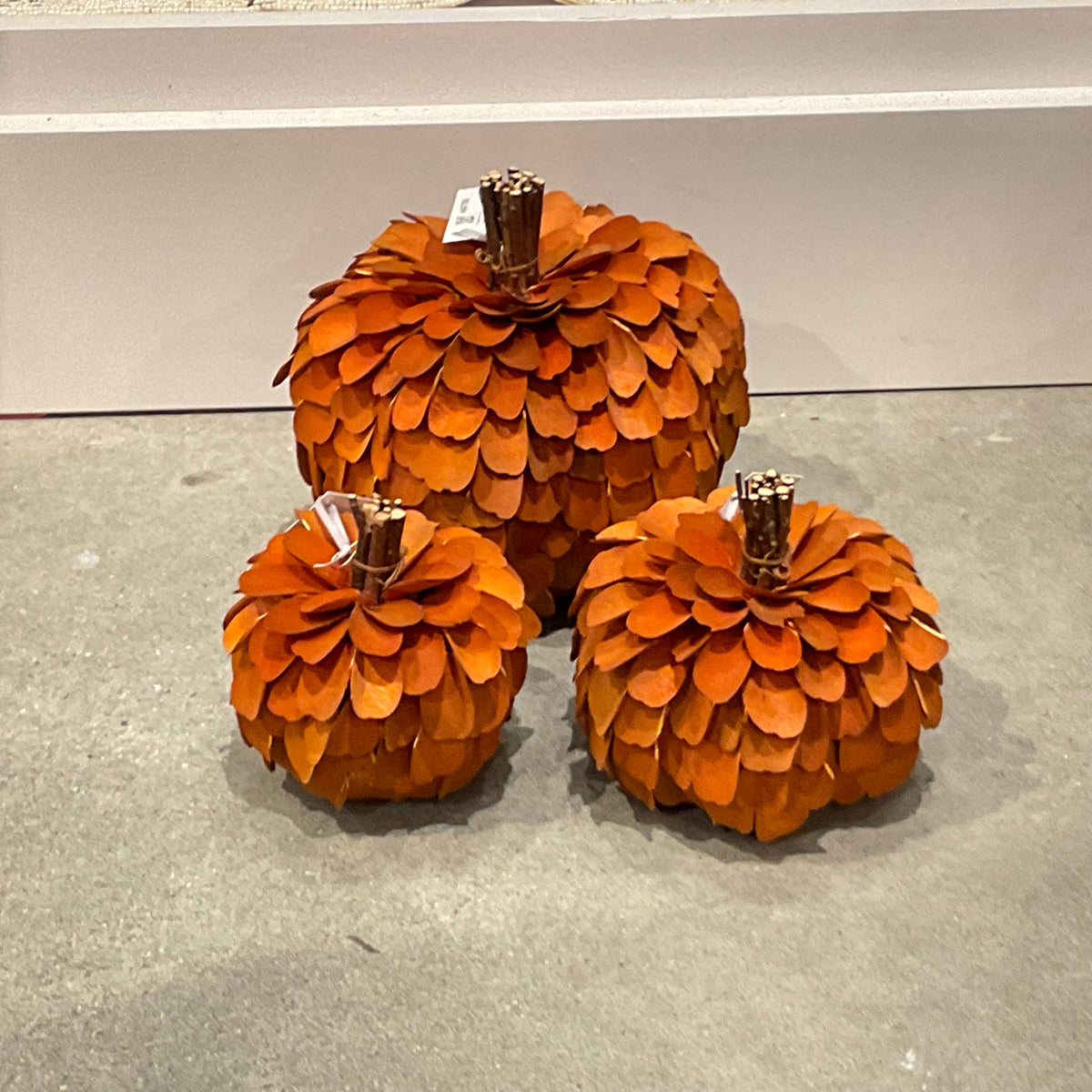 Harvest Wood Pumpkin - Orange