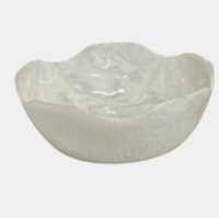 Resin Ripples Bowl White