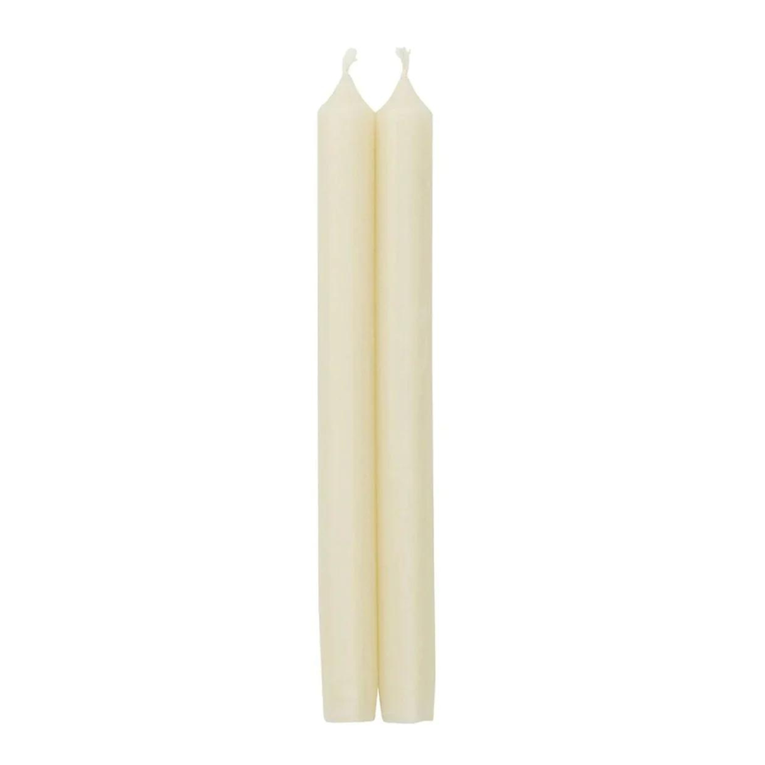 Crown White Taper Candle Set