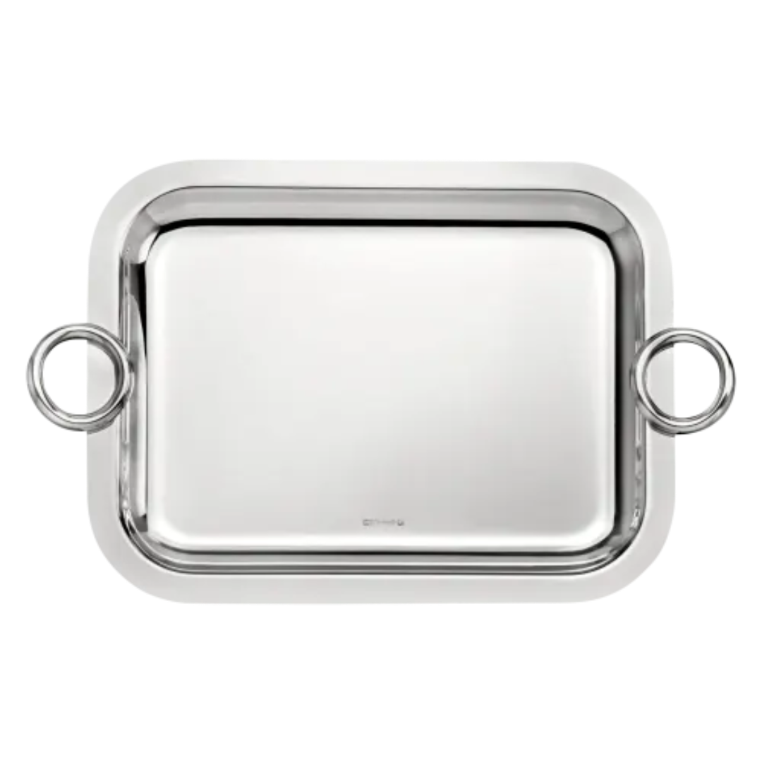 Vertigo Silver Plated Rectangle Tray - Medium