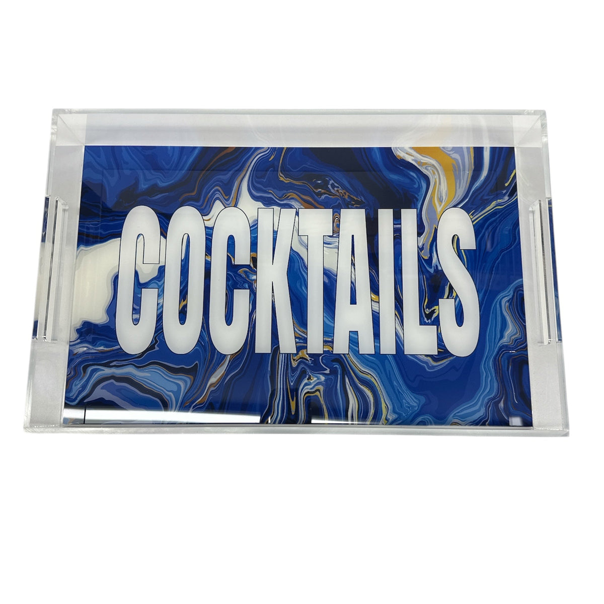 Leisure Tray - Cocktail - Blue Swirl 11 x 17