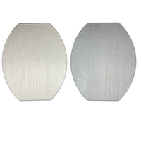 Ellipse Reversible Placemat Set of 4  - Ivory Linen & Grey Spring