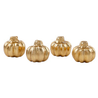 Pumpkin Place Card Holder Gold  - Set of 4