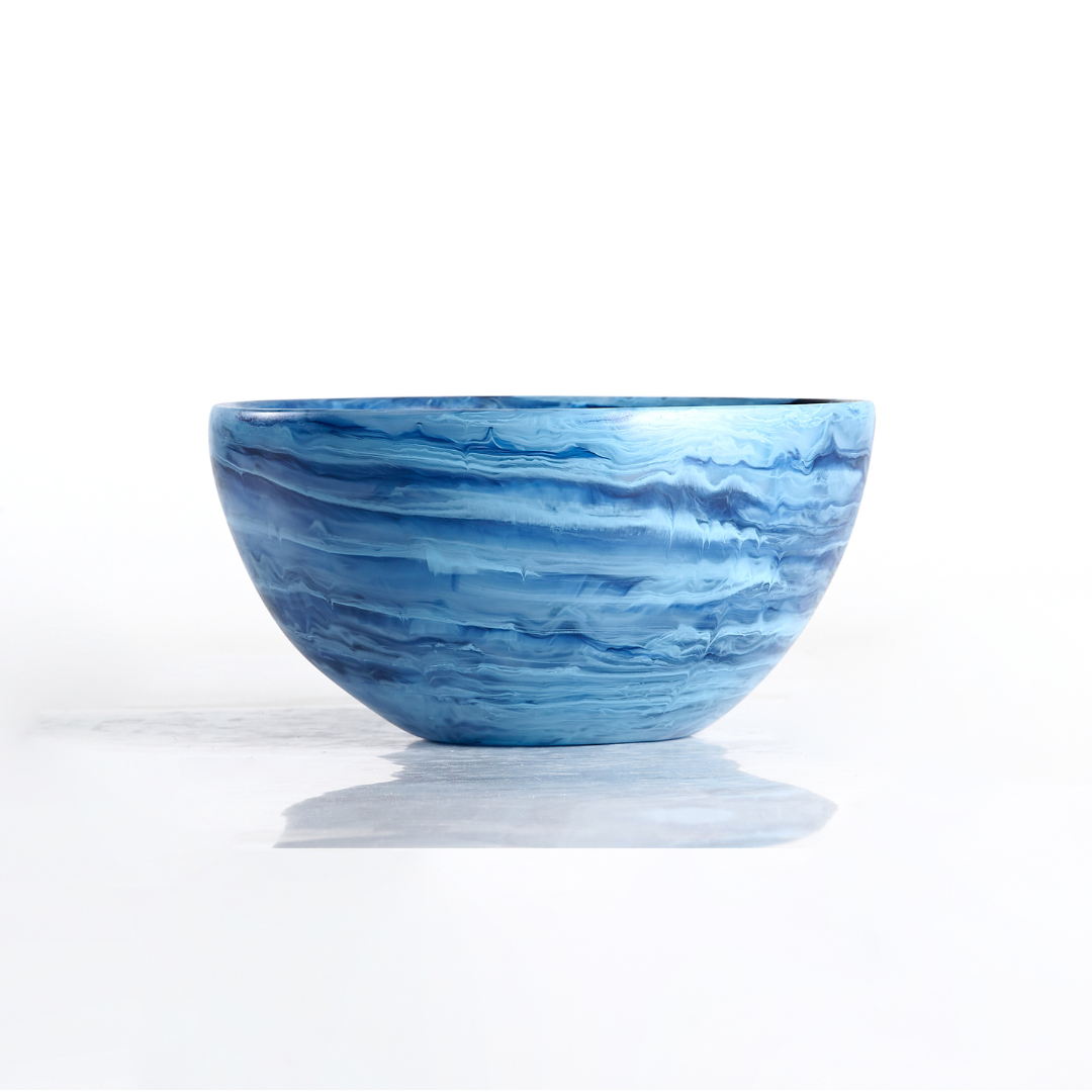 Swirl Colored Resin Wave Bowl