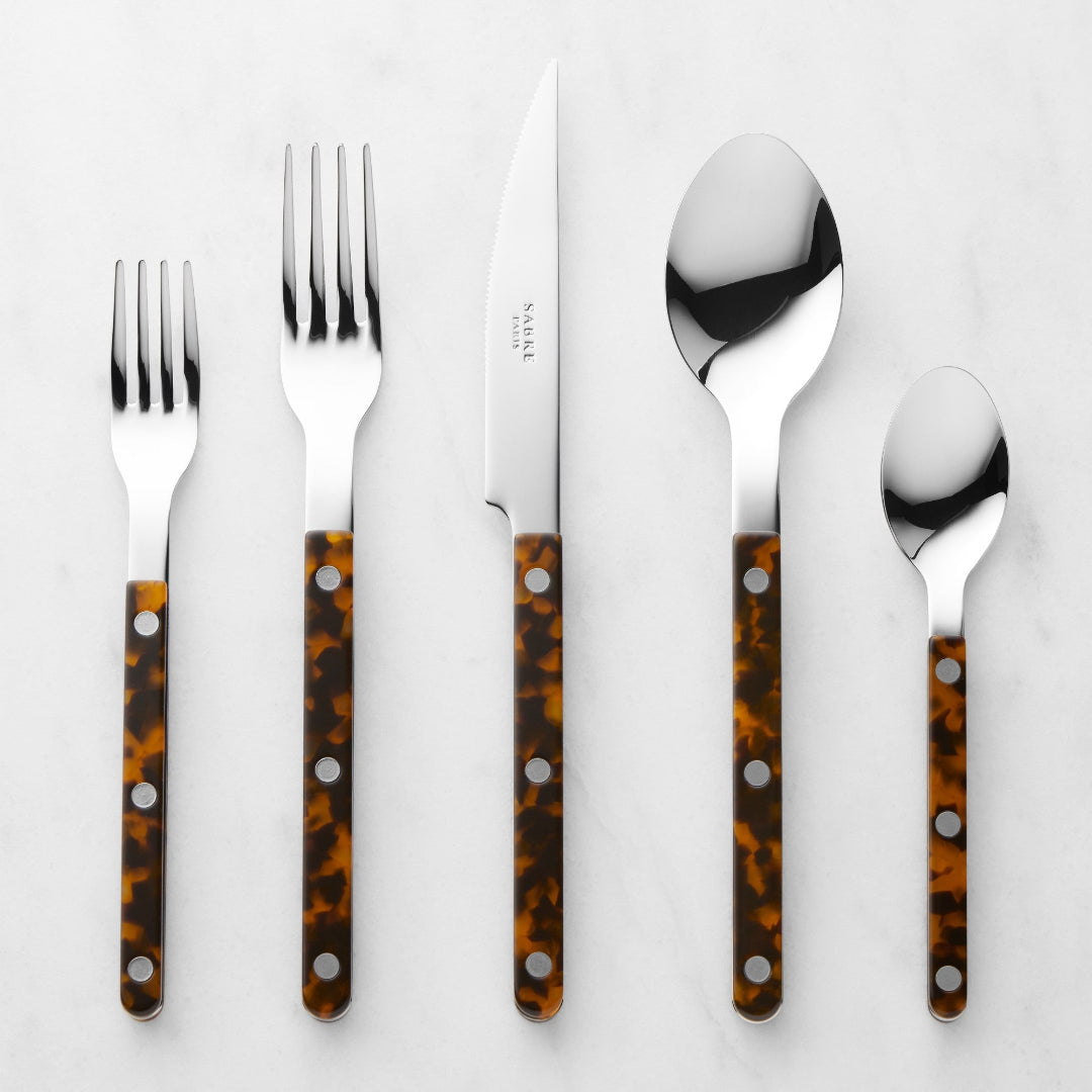 Bistrot Flatware 5 Piece Setting-Tortoise