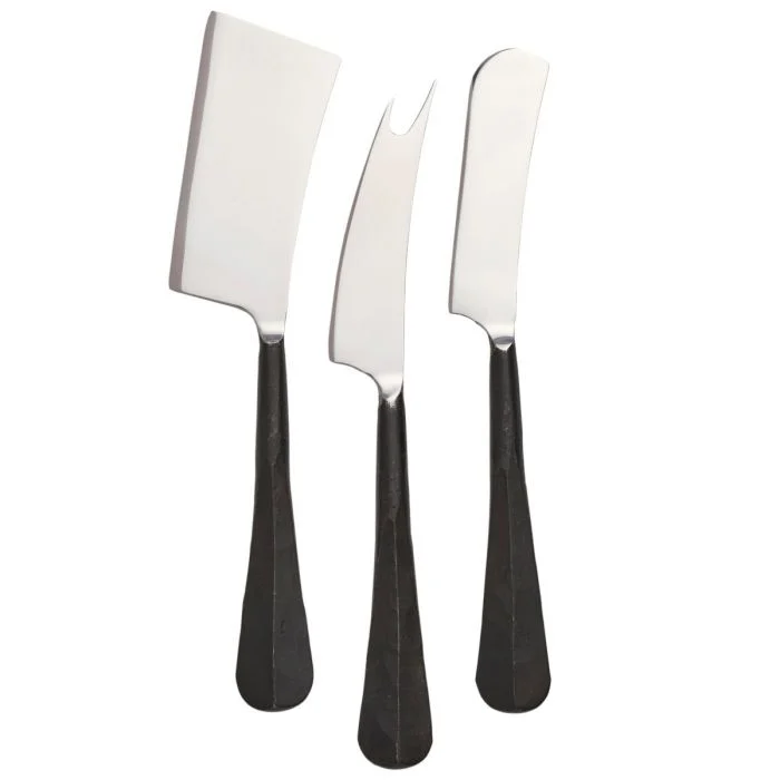 Woodbury Black Cheese Knife Set