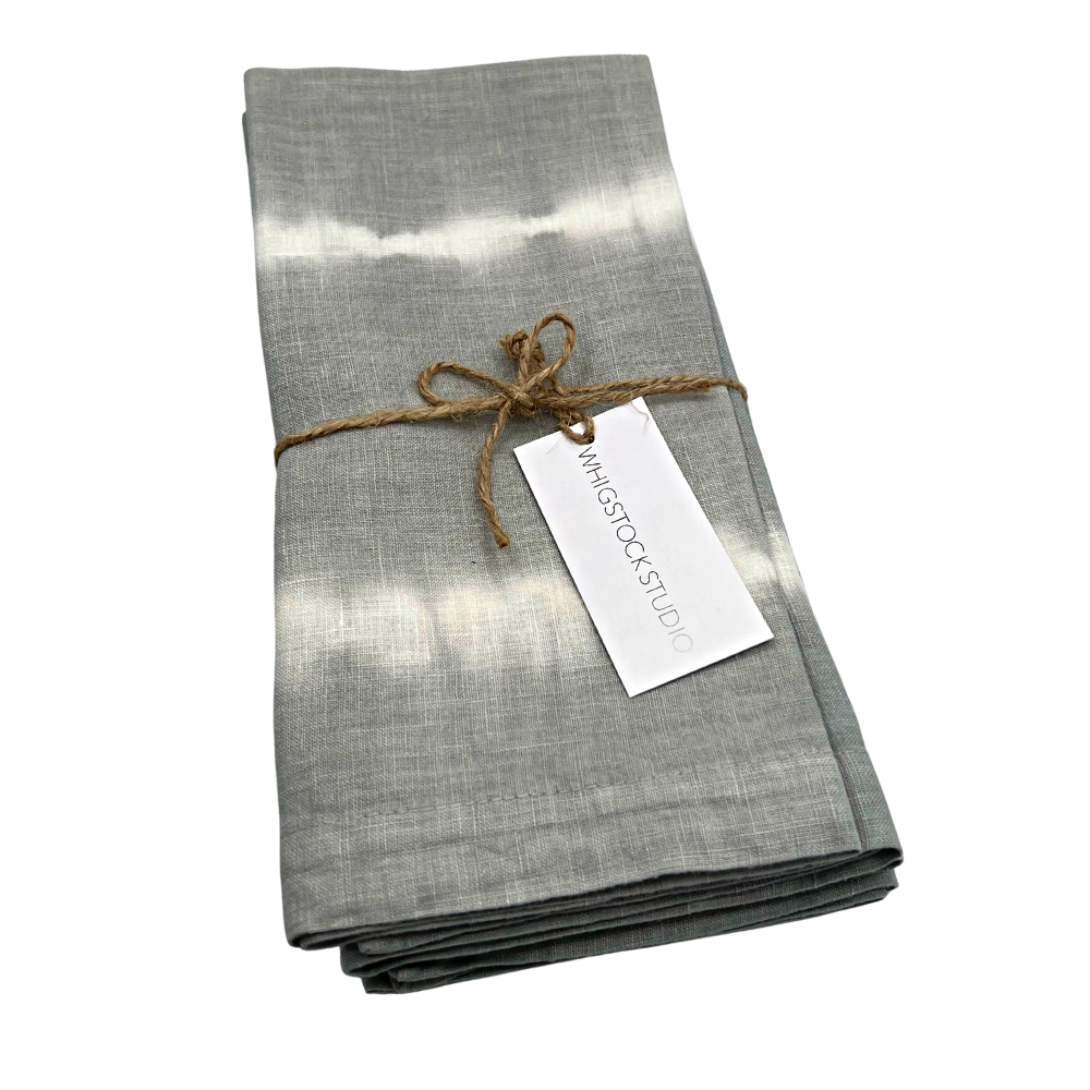 Hand Dyed Linen Napkin Set of 4 - Pebble