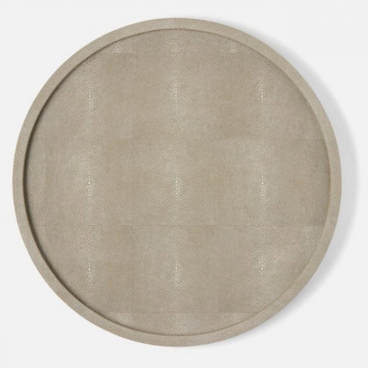 Calvin Faux Shagreen Lazy Susan Sand
