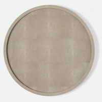 Calvin Faux Shagreen Lazy Susan Sand