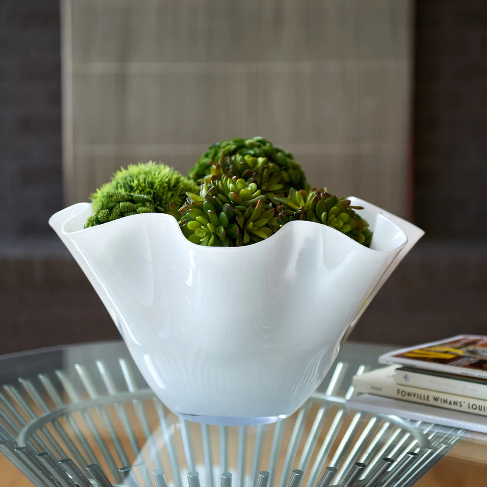 Ruffle White Bowl