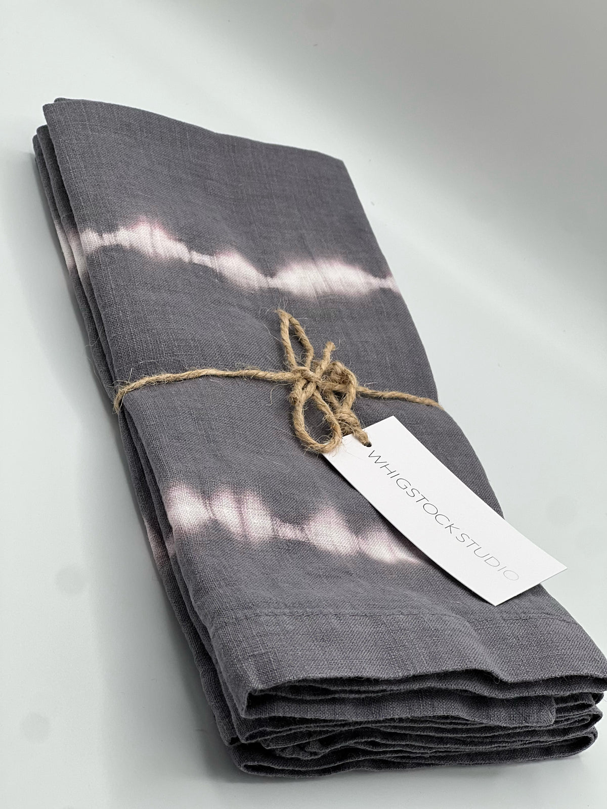 Hand Dyed Linen Napkin Set of 4 - Midnight