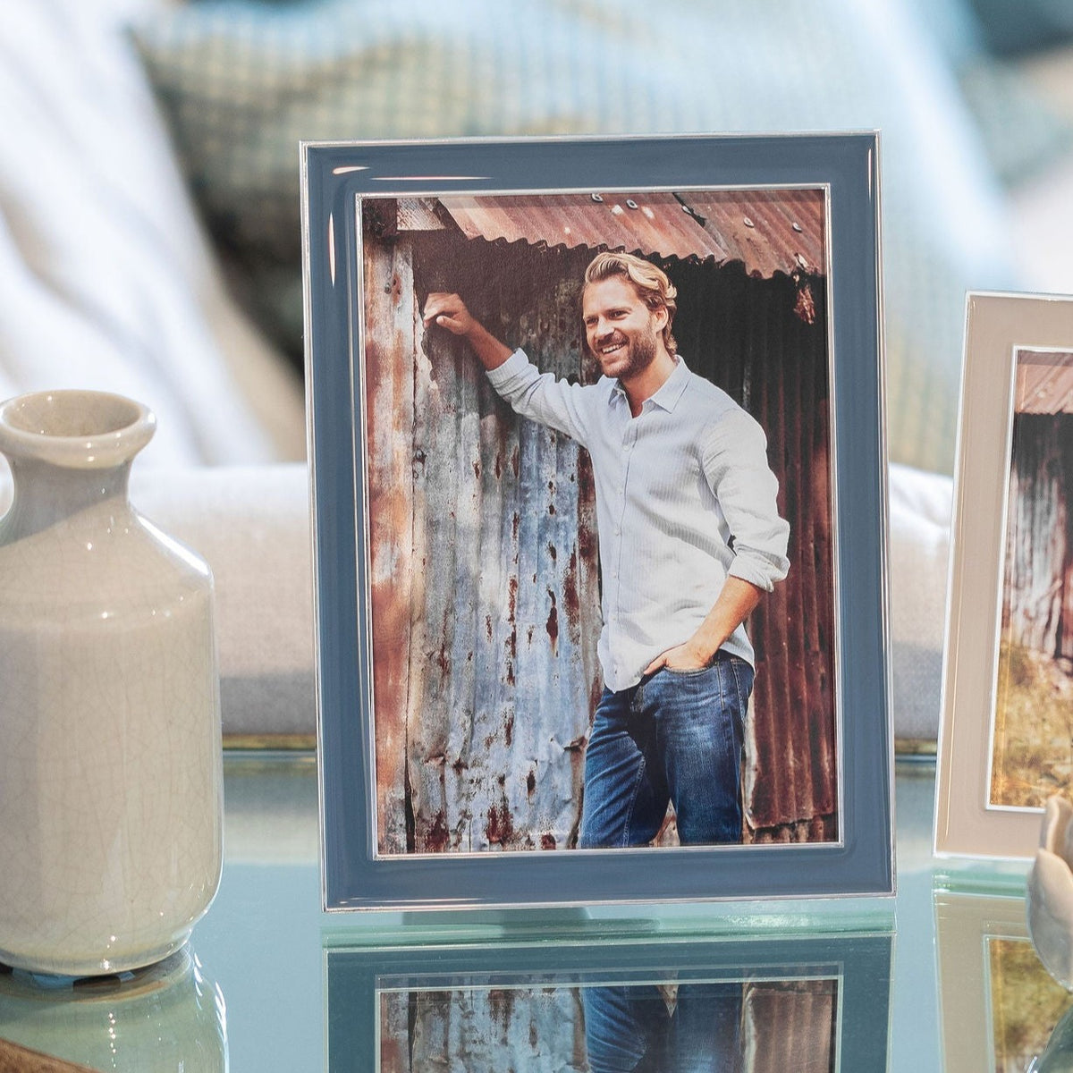 Enamel Thin Frame | Denim
