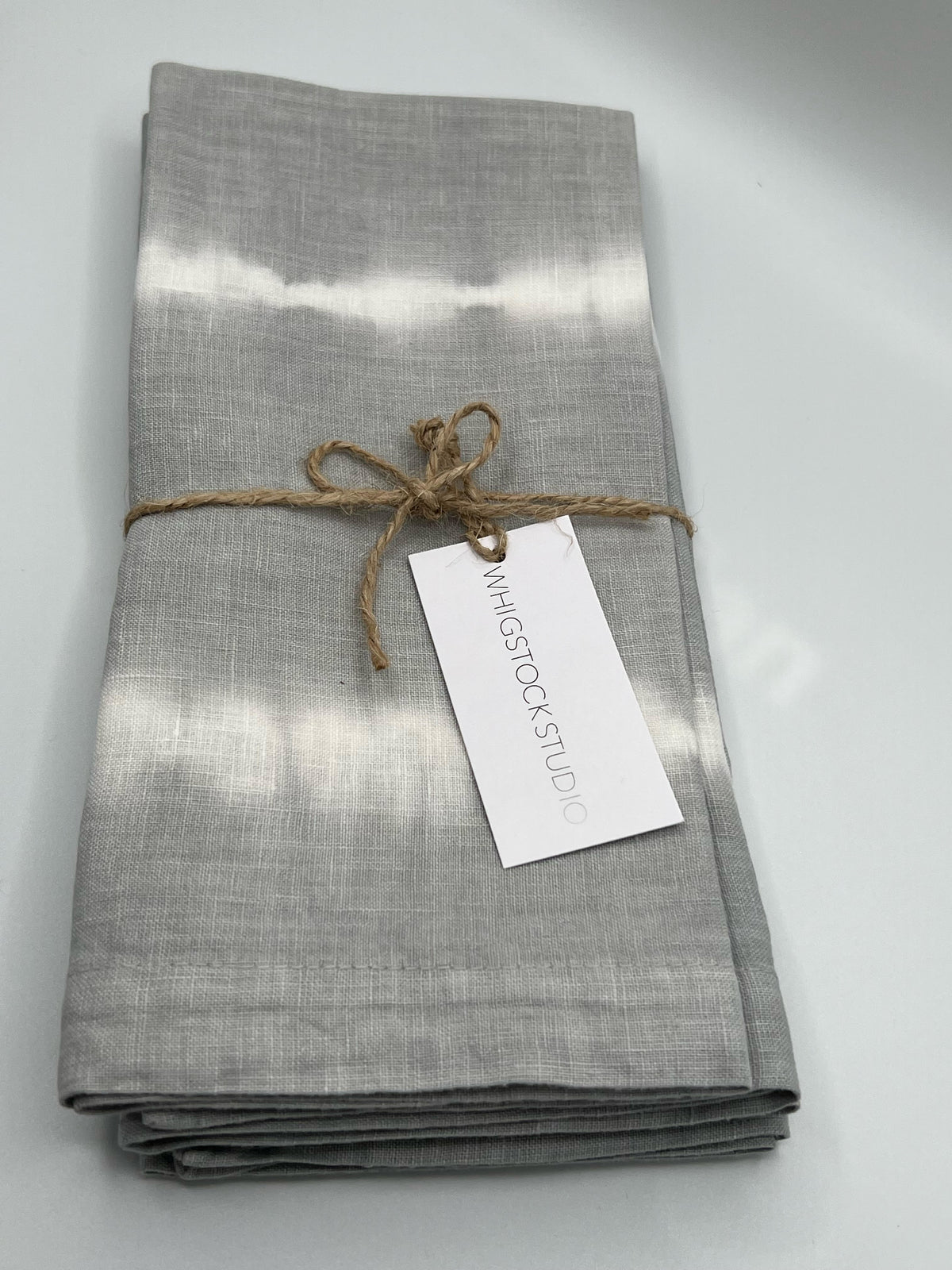 Hand Dyed Linen Napkin Set of 4 - Pebble