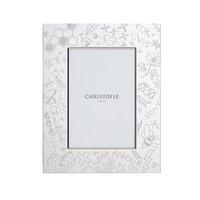 The up-right 4x6 frame is silver-plated and has graffiti symbols.