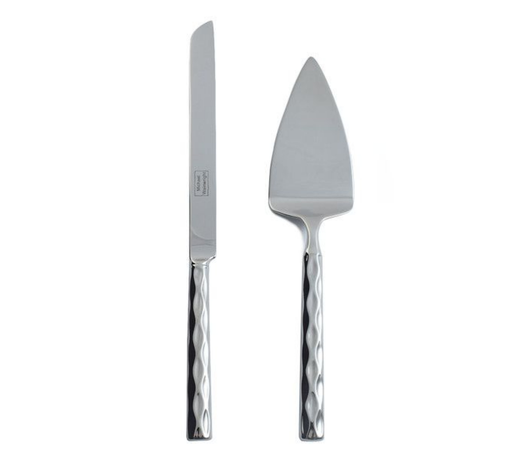 Truro Cake Knife & Server Set Platinum