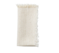 Fringe Napkin White & Gold Set of 4