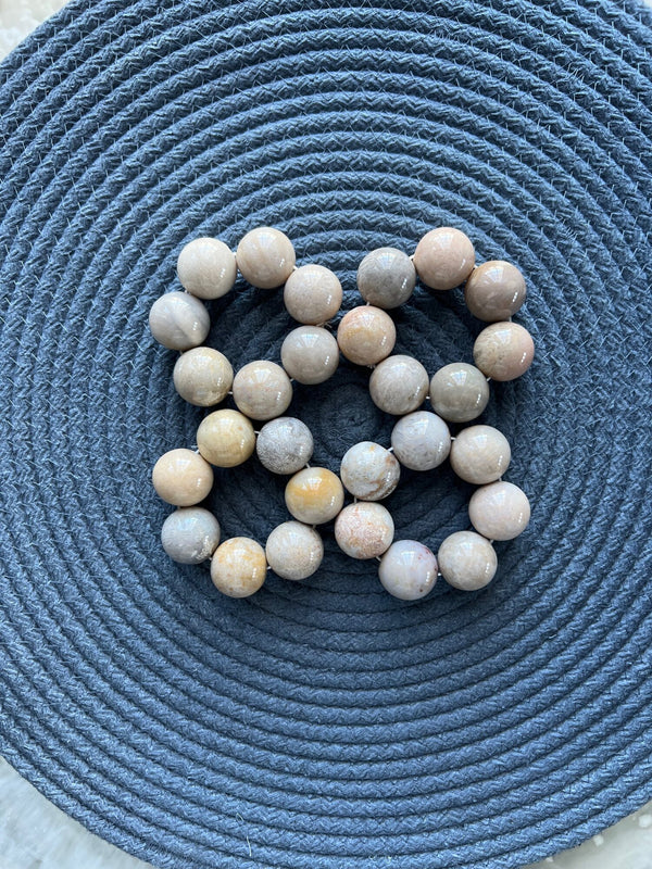 Marble Bead Napkin Ring Set of 4 Cream