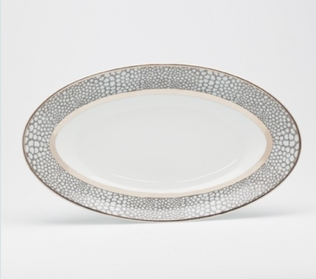 Makassar Gray & Platinum Dinnerware