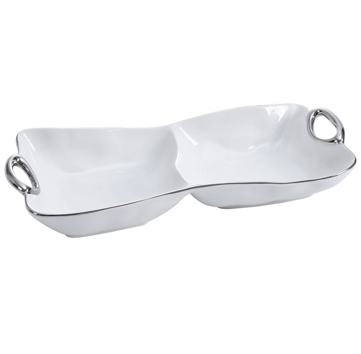 Handle Two Section Serving Bowl