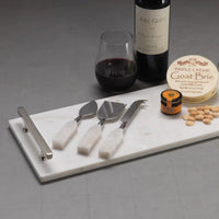 Alabaster Cheese Knives Set of 3