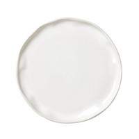 This salad plate is designed with an organic cloud-like texture and made is durable stoneware.