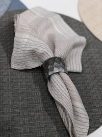 Wicker Round Placemat Grey Set of 4