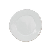 Light grey stoneware salad plate.
