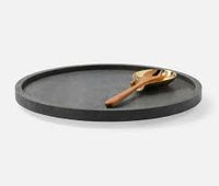 Calvin Faux Shagreen Lazy Susan Grey