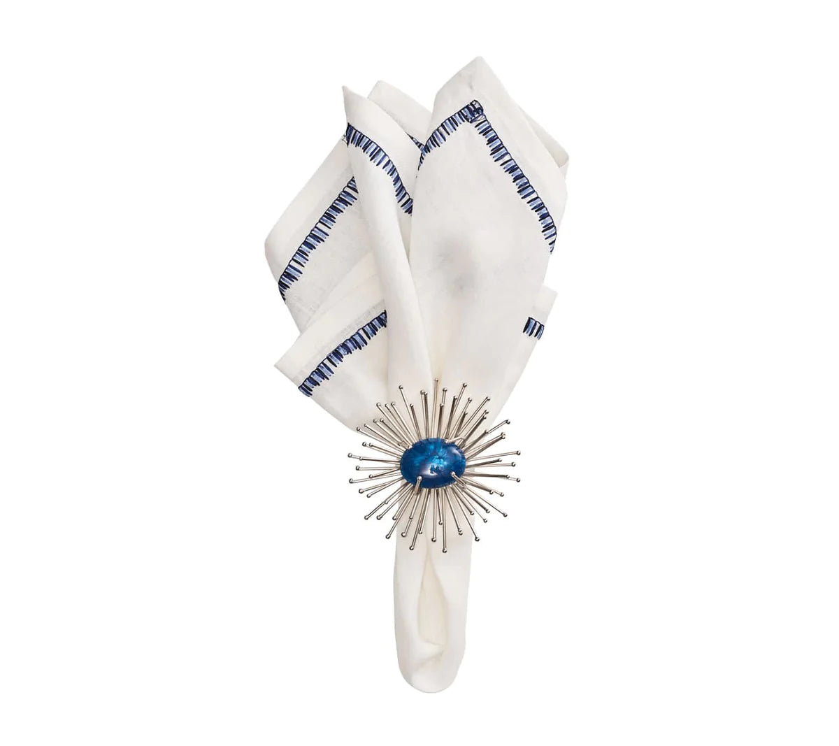 Filament Napkin White & Navy Set of 4