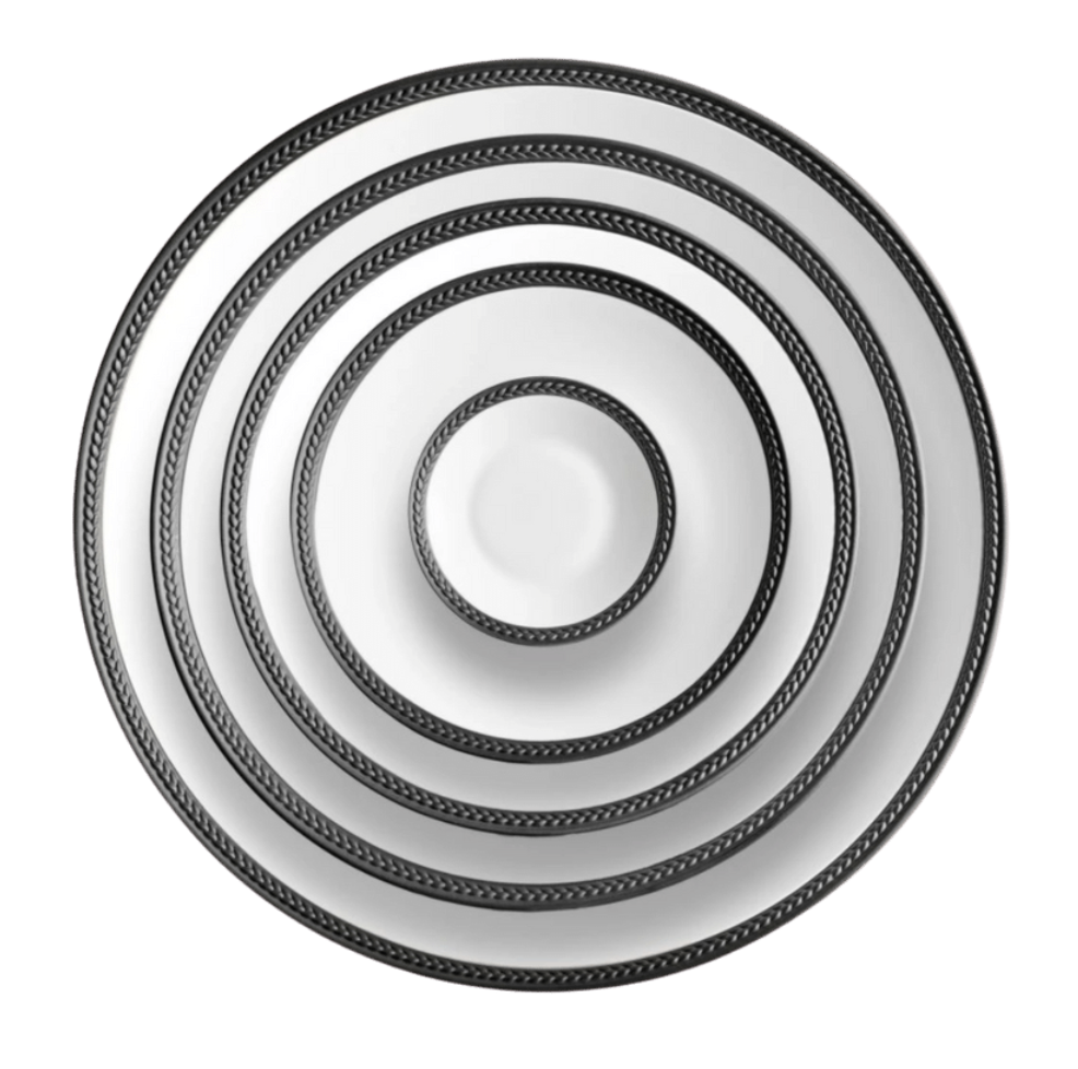 Soie Tressée Black Dinnerware